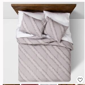 NWT opalhouse diagonaltextured comforter & sham set twin/twin XL gray